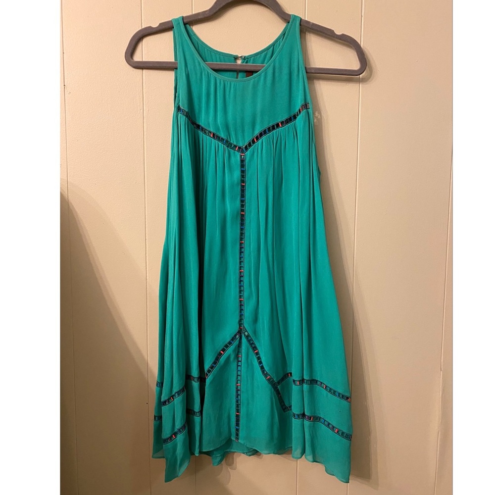 Anthropologie Summer Turquoise Dress